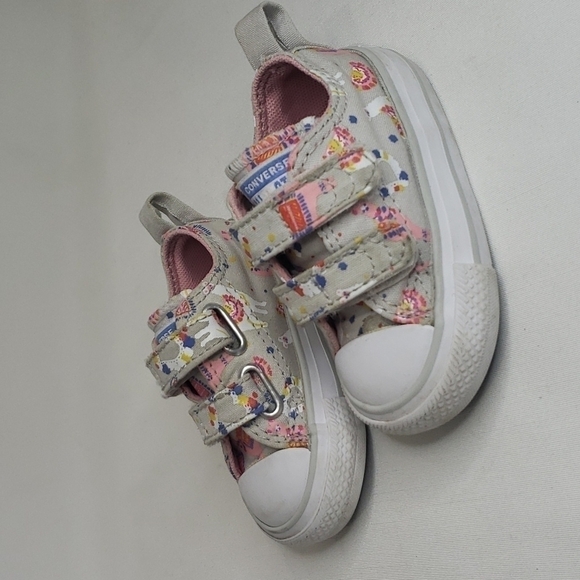 3/$30 CONVERSE Rainbows Llama Pom Poms Velcro Sneakers - Picture 3 of 6